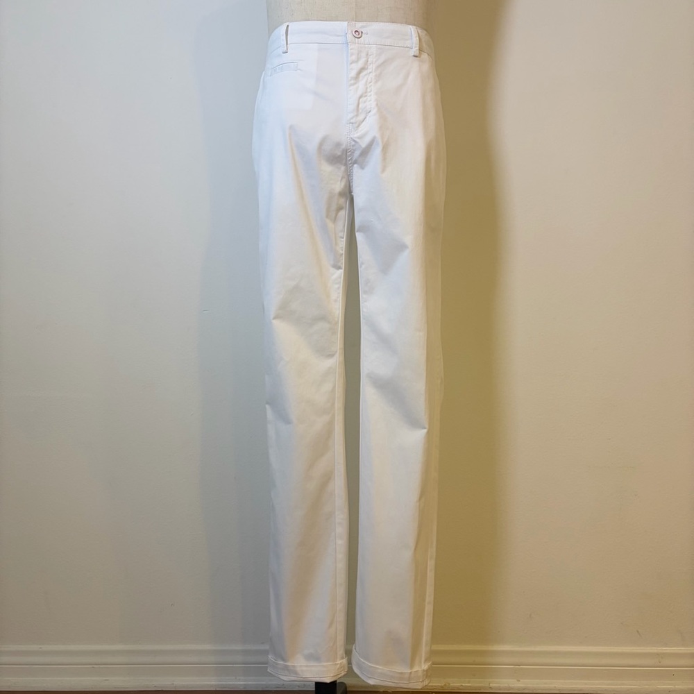24K by Solid Gold Madrid Slim Fit White Chinos Pants 36x32 NWT